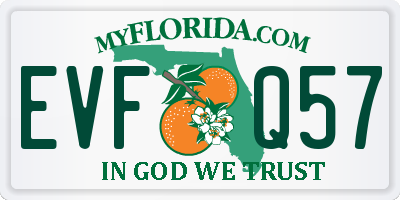 FL license plate EVFQ57