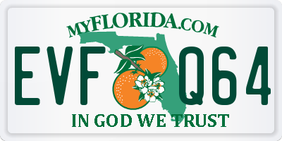 FL license plate EVFQ64