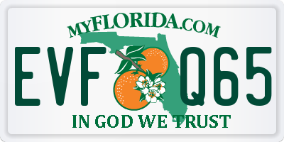 FL license plate EVFQ65