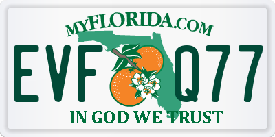 FL license plate EVFQ77