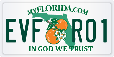FL license plate EVFR01
