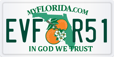 FL license plate EVFR51