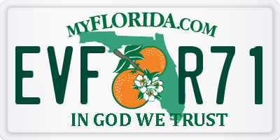 FL license plate EVFR71