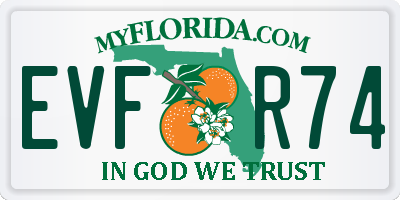 FL license plate EVFR74