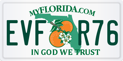 FL license plate EVFR76