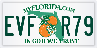 FL license plate EVFR79