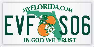FL license plate EVFS06