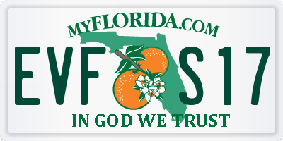 FL license plate EVFS17