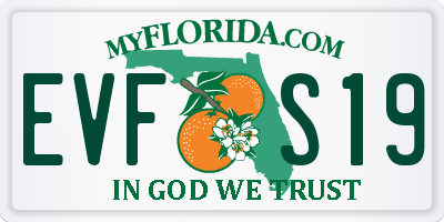 FL license plate EVFS19