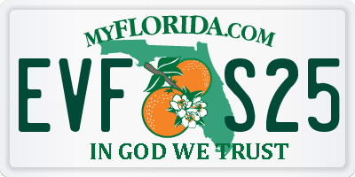 FL license plate EVFS25