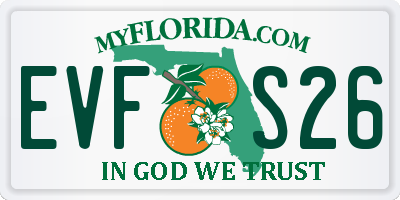 FL license plate EVFS26