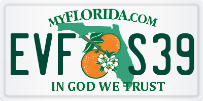 FL license plate EVFS39