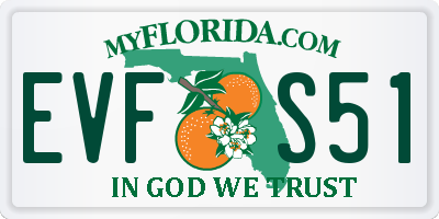FL license plate EVFS51