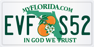 FL license plate EVFS52