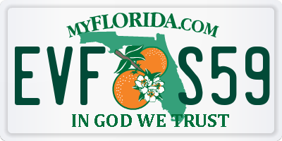 FL license plate EVFS59