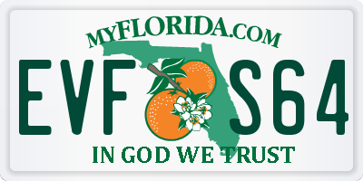 FL license plate EVFS64