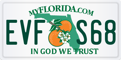 FL license plate EVFS68