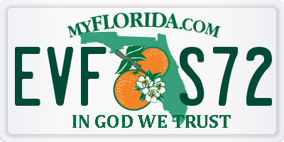 FL license plate EVFS72