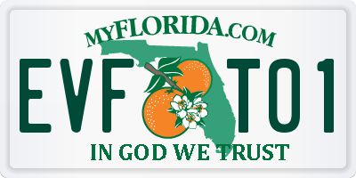 FL license plate EVFT01
