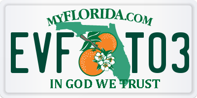 FL license plate EVFT03