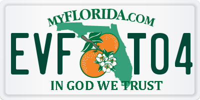FL license plate EVFT04