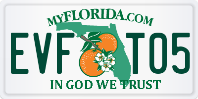 FL license plate EVFT05