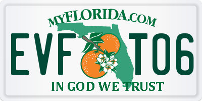 FL license plate EVFT06