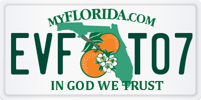 FL license plate EVFT07