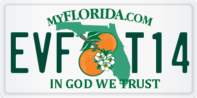 FL license plate EVFT14