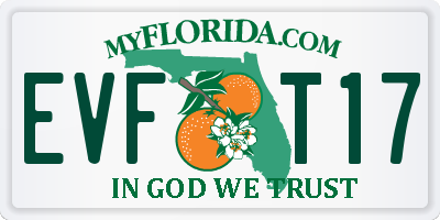 FL license plate EVFT17