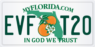 FL license plate EVFT20