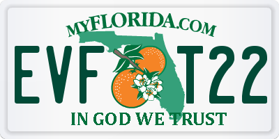 FL license plate EVFT22