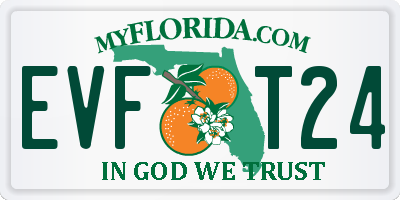 FL license plate EVFT24