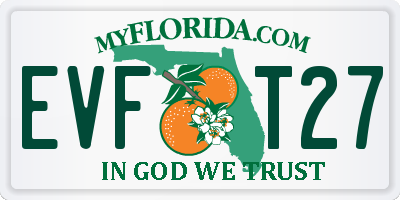 FL license plate EVFT27