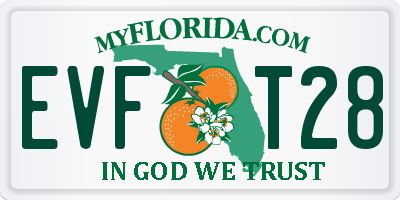 FL license plate EVFT28