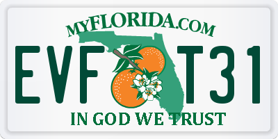FL license plate EVFT31