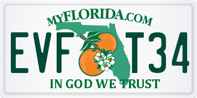 FL license plate EVFT34