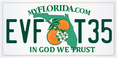 FL license plate EVFT35
