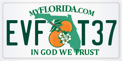 FL license plate EVFT37