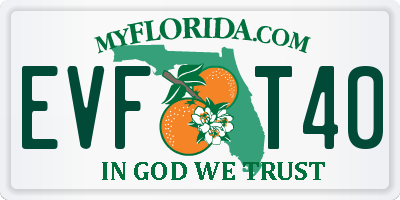 FL license plate EVFT40