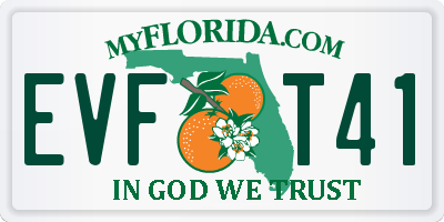 FL license plate EVFT41