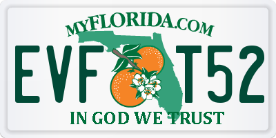 FL license plate EVFT52