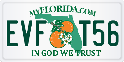 FL license plate EVFT56
