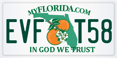FL license plate EVFT58