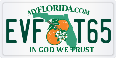FL license plate EVFT65