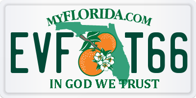 FL license plate EVFT66