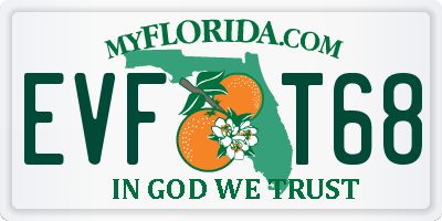 FL license plate EVFT68