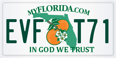 FL license plate EVFT71