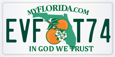 FL license plate EVFT74