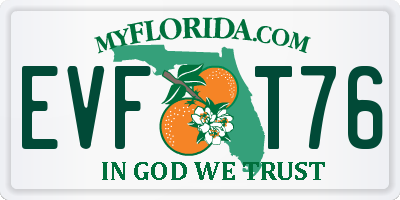 FL license plate EVFT76